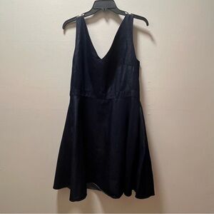 GAP Stylish Classy Sleeveless V-Neck& Back Denim Jumper Dress, Sz 14, Dark Wash
